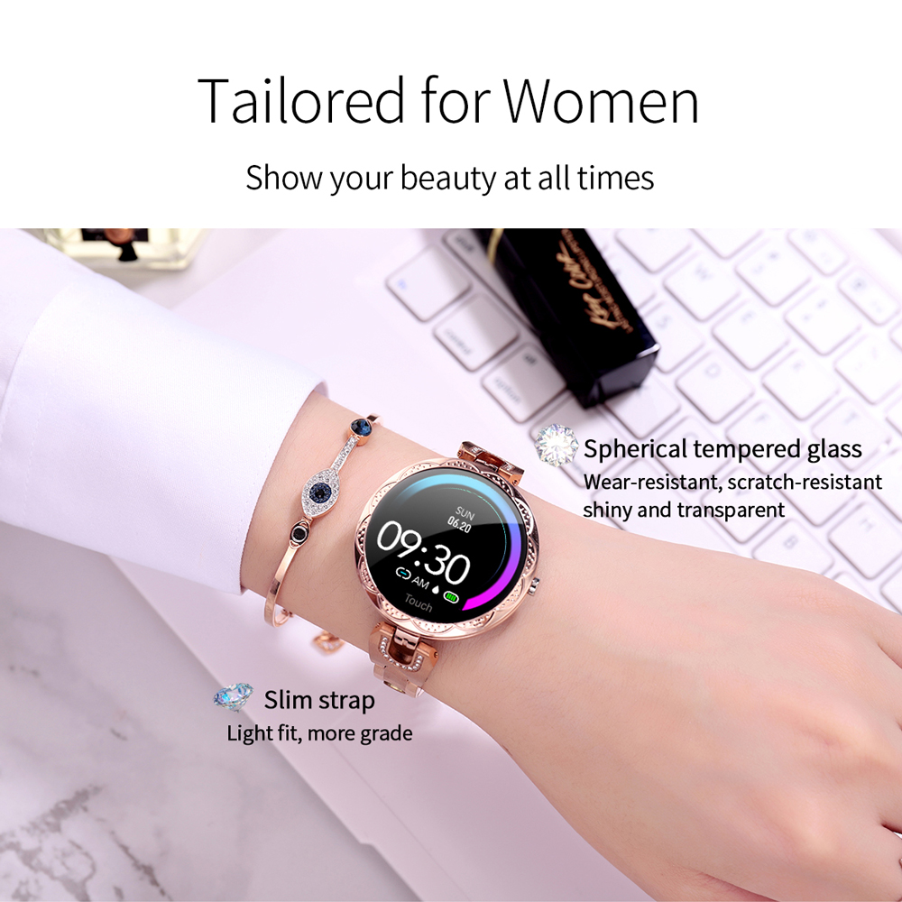 Montre Connectée Femme Élégante - Traqueur D'Activité, Fréquence Cardiaque, Sommeil, Étanche IP67, Bracelet Métal - 9